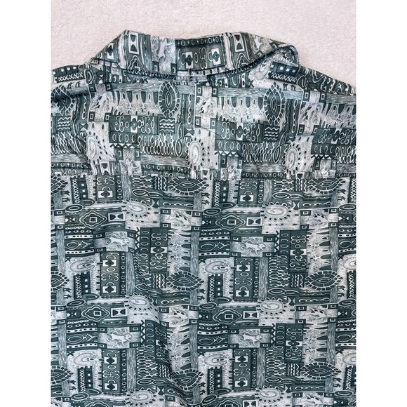 Vintage Thai Silk By Apple Men's Abstract Short Sleeve Button Up Shirt XXXXL - Picture 4 of 6